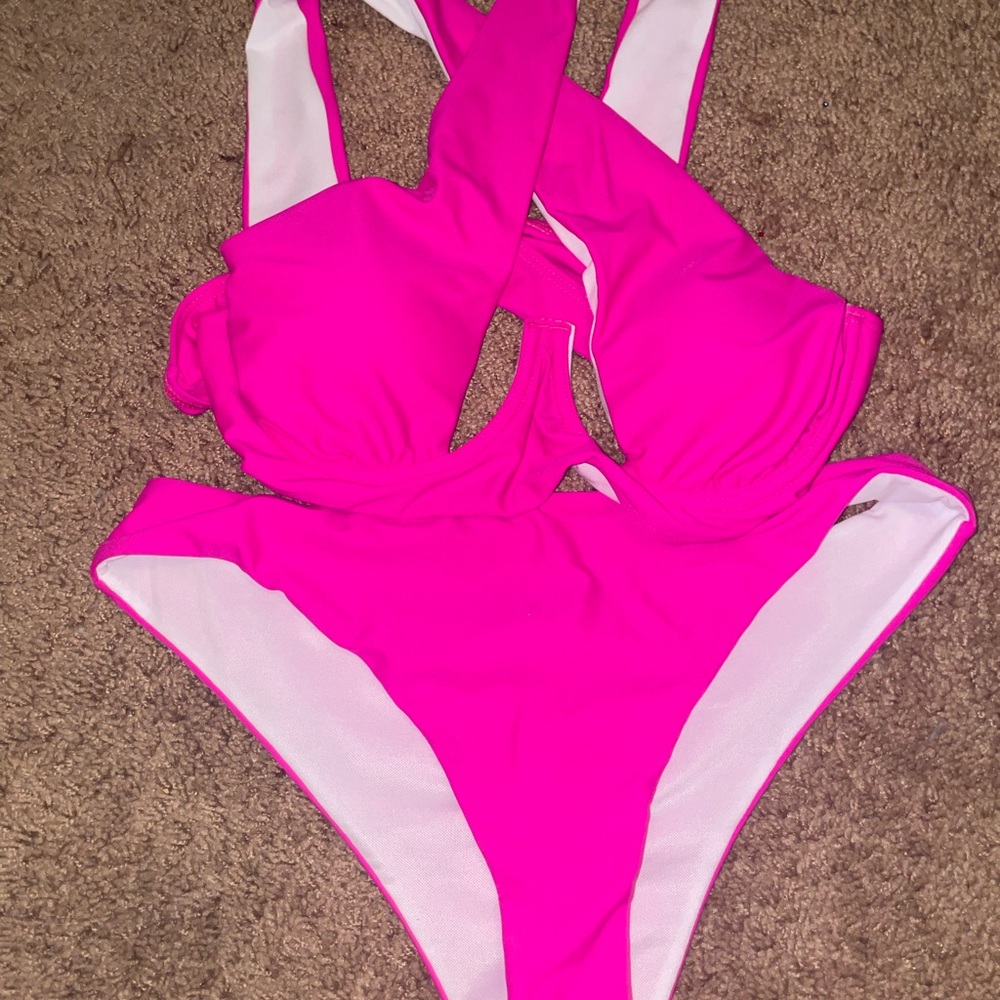 hot pink bikini from shein